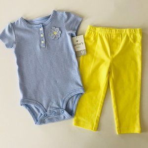 Carters Baby Girl Clothes Bodysuit & Pants Set